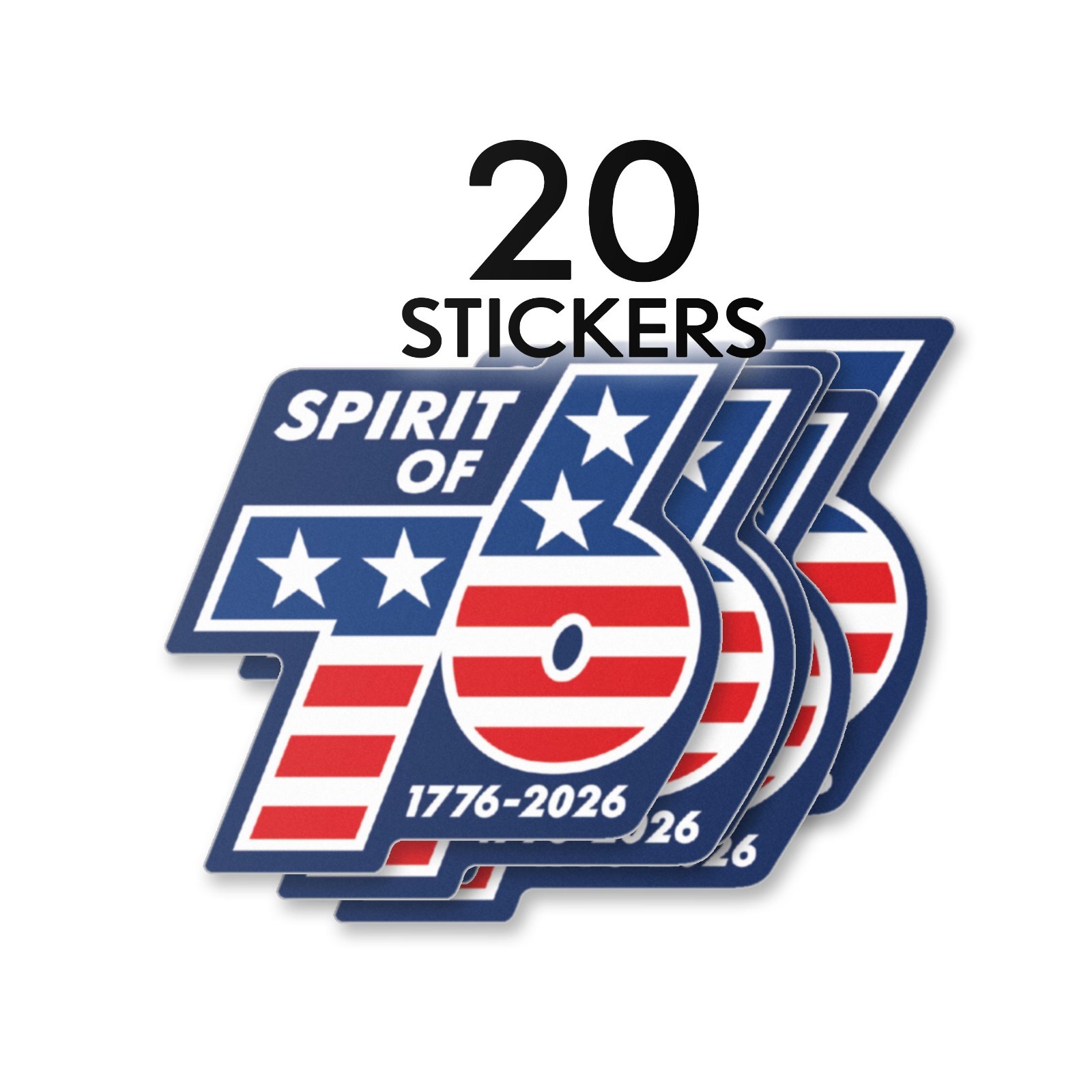 USA Stickers -Retro Spirit of 76 – America, Semiquincentennial, 250 Freedom