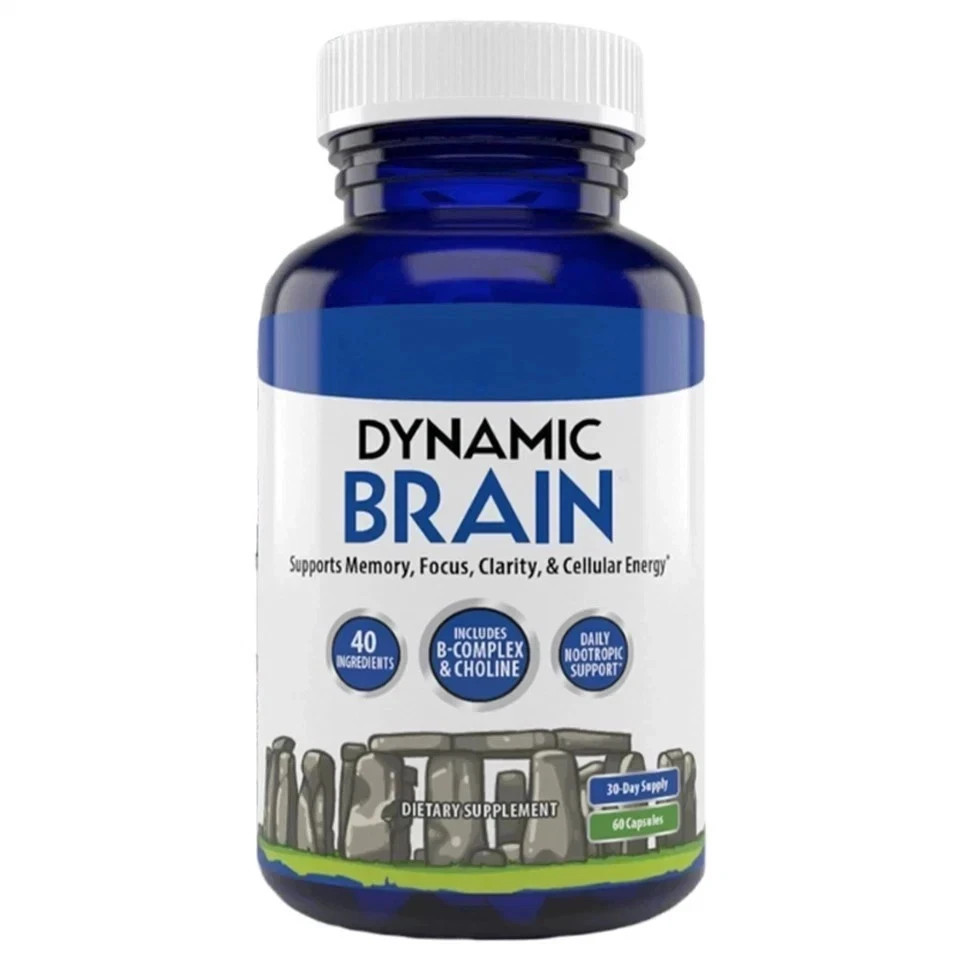 Dynamic Brain Supplement–Focus, Memory & Clarity Support 60 Capsules-Free Shipng