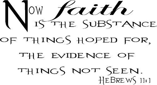 Hebrews 11:1, Bible Verse Vinyl Wall Decal by Scripture Wall Art