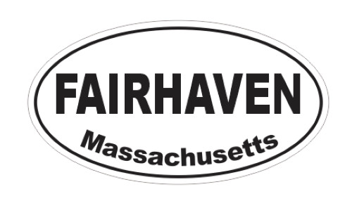 Fairhaven Massachusetts Oval Bumper Sticker or Helmet Sticker D7180