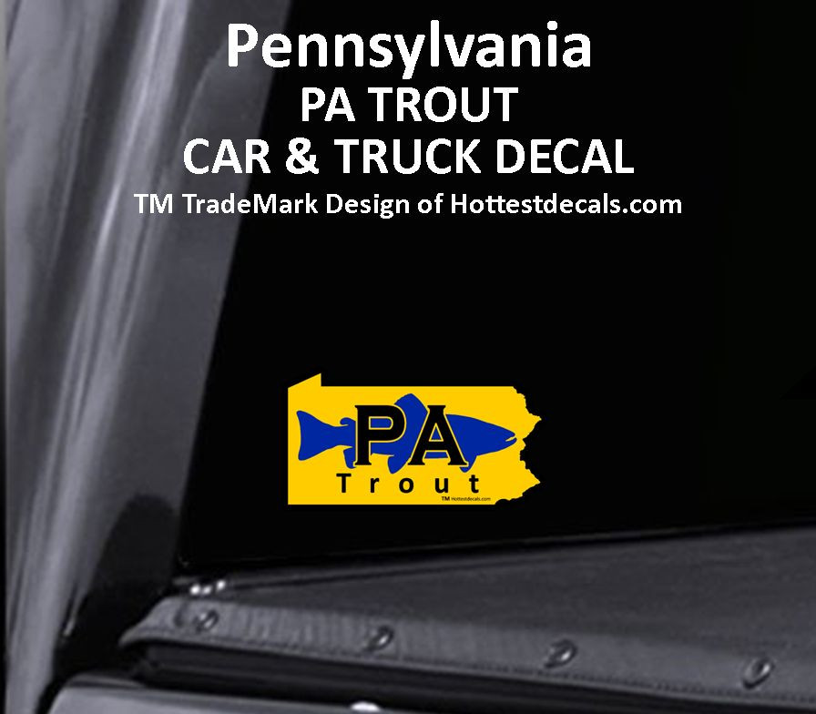 Pennsylvania Trout Fish Waterproof Decal Vinyl Car Truck Sticker PA BOWHUNTER