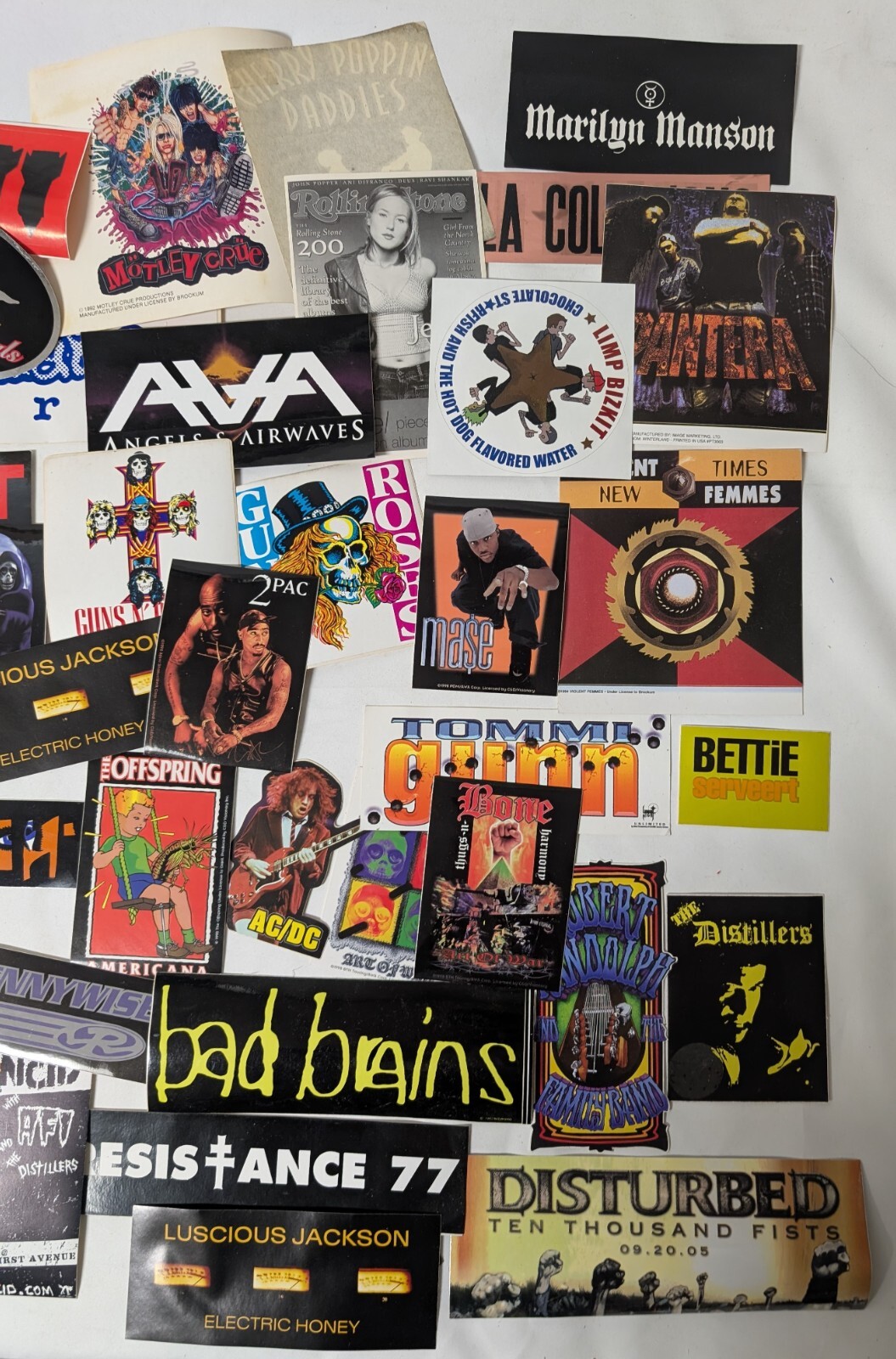 50+ Lot of 80s 90s 2000s Punk Rap Metal Rock Music Bands Decal Vinyl Stickers