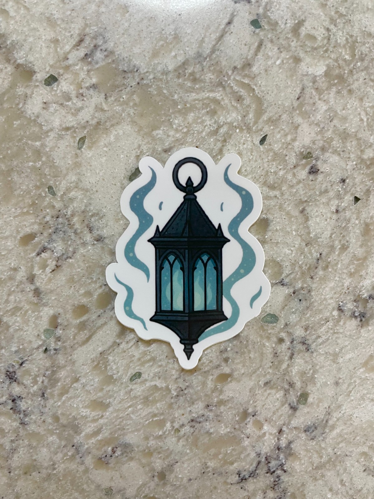 Ghost Lantern Sticker l Gloss or Holographic Laminate l Waterproof Decal