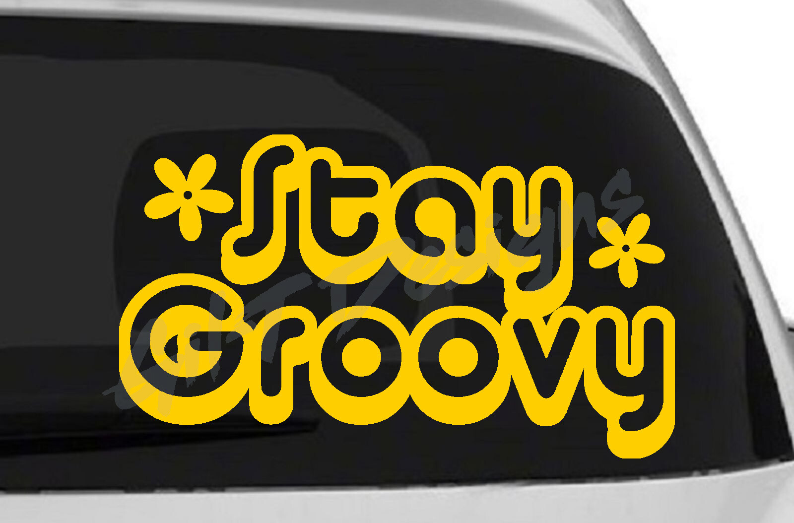 Stay Groovy Vinyl Decal Sticker, Flowers, 70's, Hippie, Disco, Peace, Love, Fab