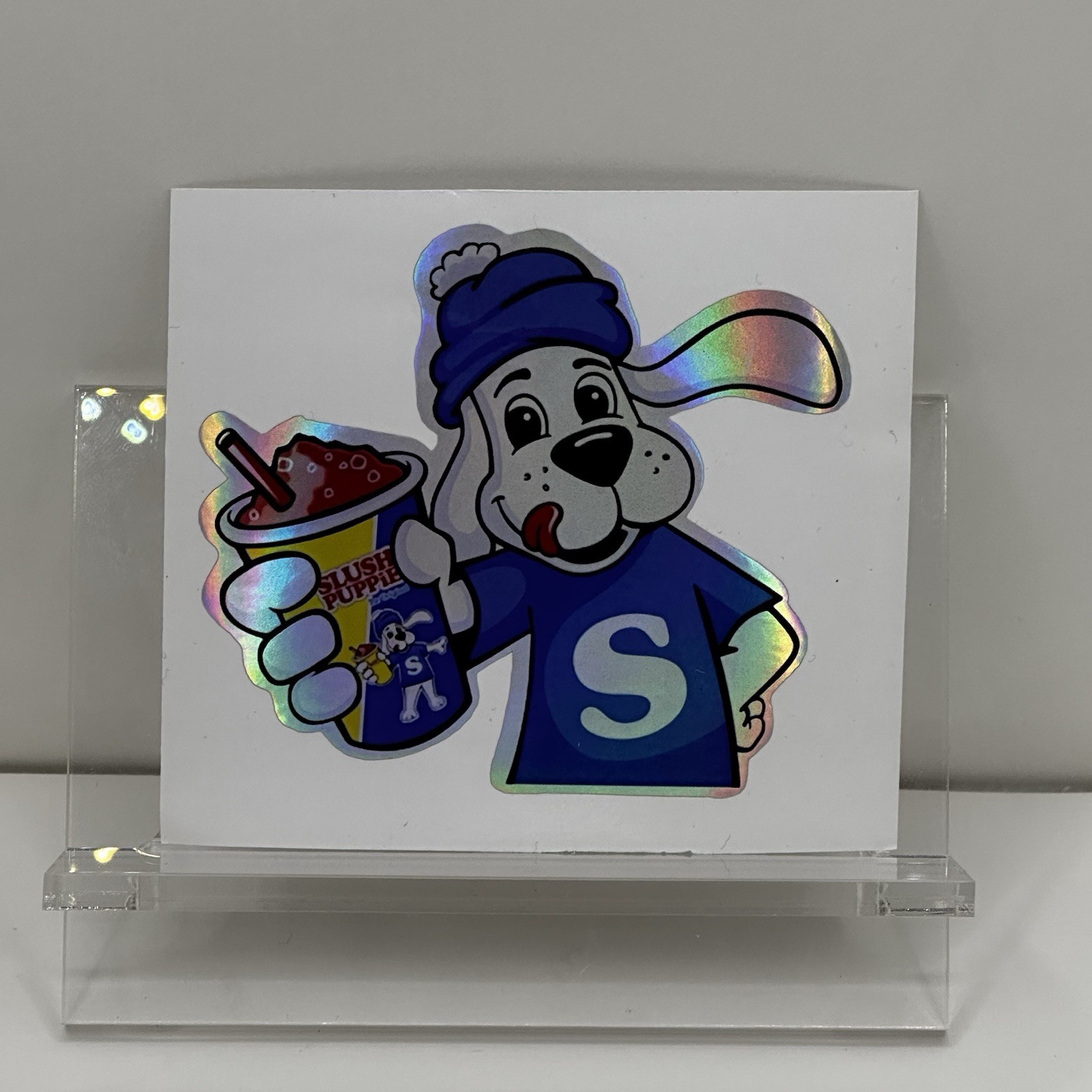 HOLOGRAPHIC SLUSH PUPPIES 3” INCH Vinyl Sticker Decal Retro VTG Nostalgic Puppy