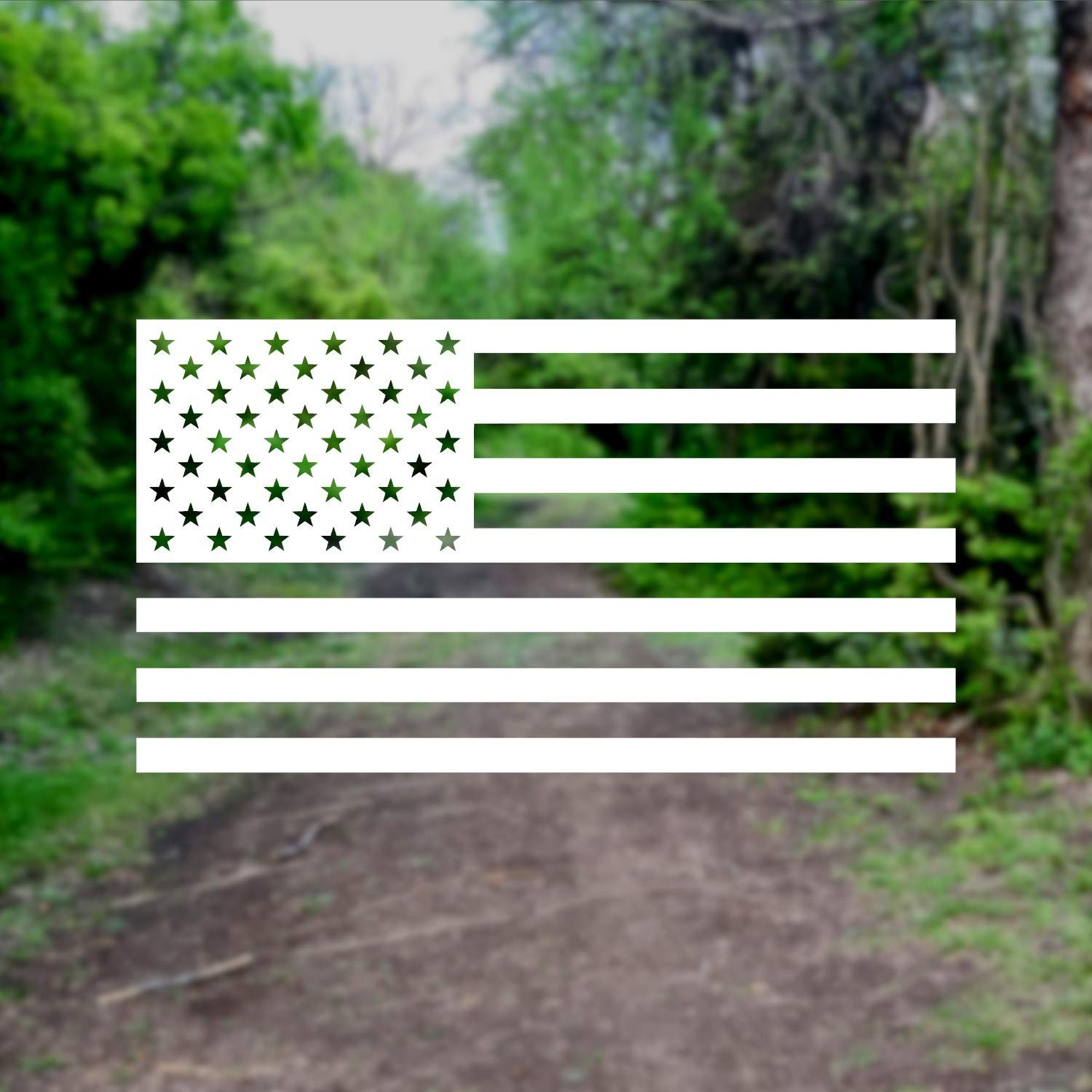 American US Flag [Pick Color/Size] Vinyl Decal Sticker for Laptop/Car/Truck