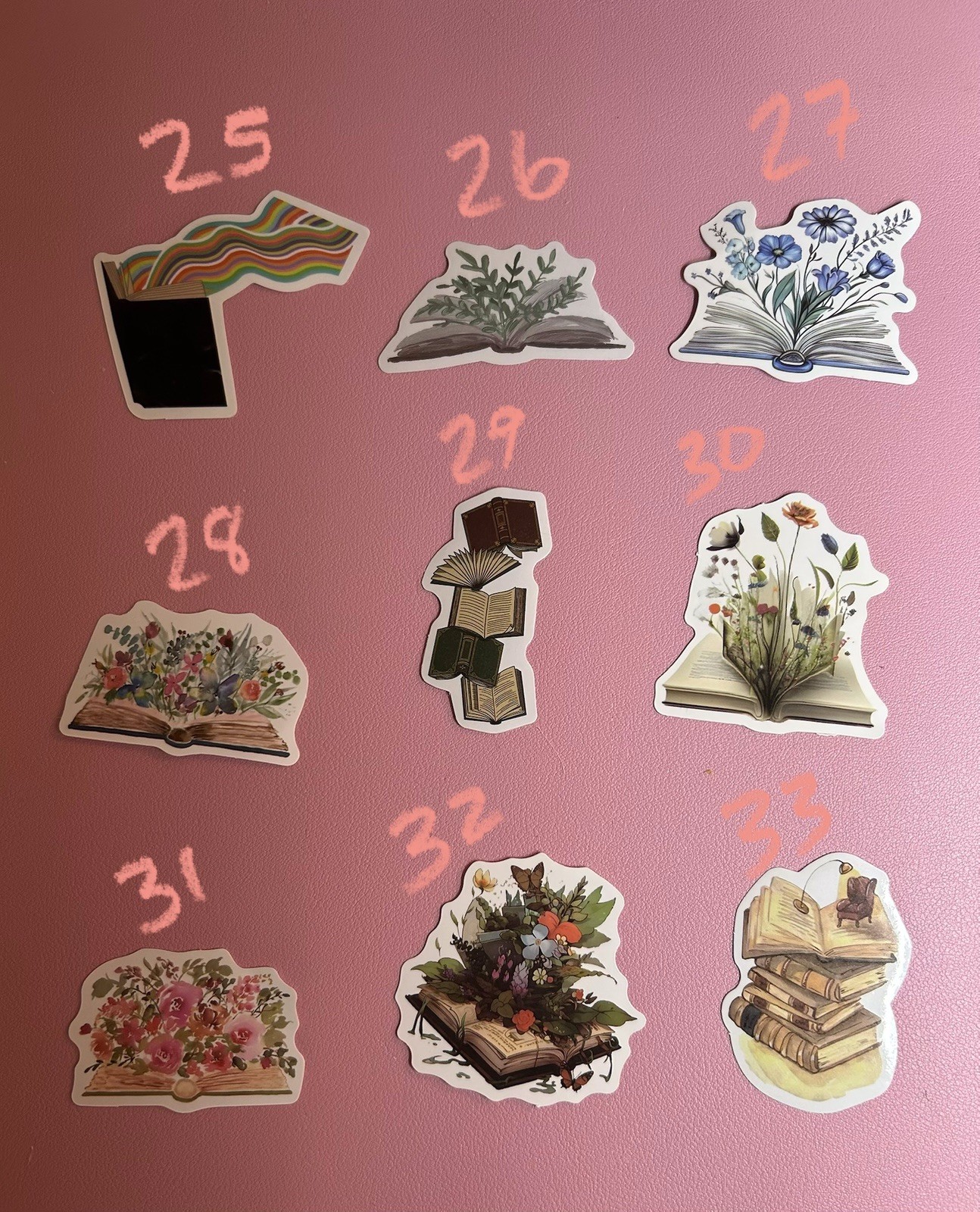 Flower Book Stickers