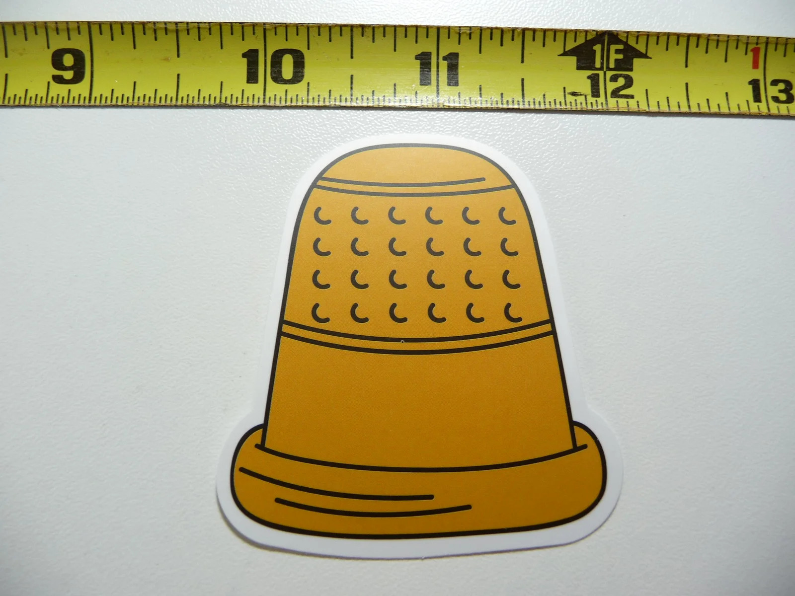 THIMBLE SEWING SMALL STICKER DECAL SEWING SEW CLOTHING SEAMSTRESS FUNNY