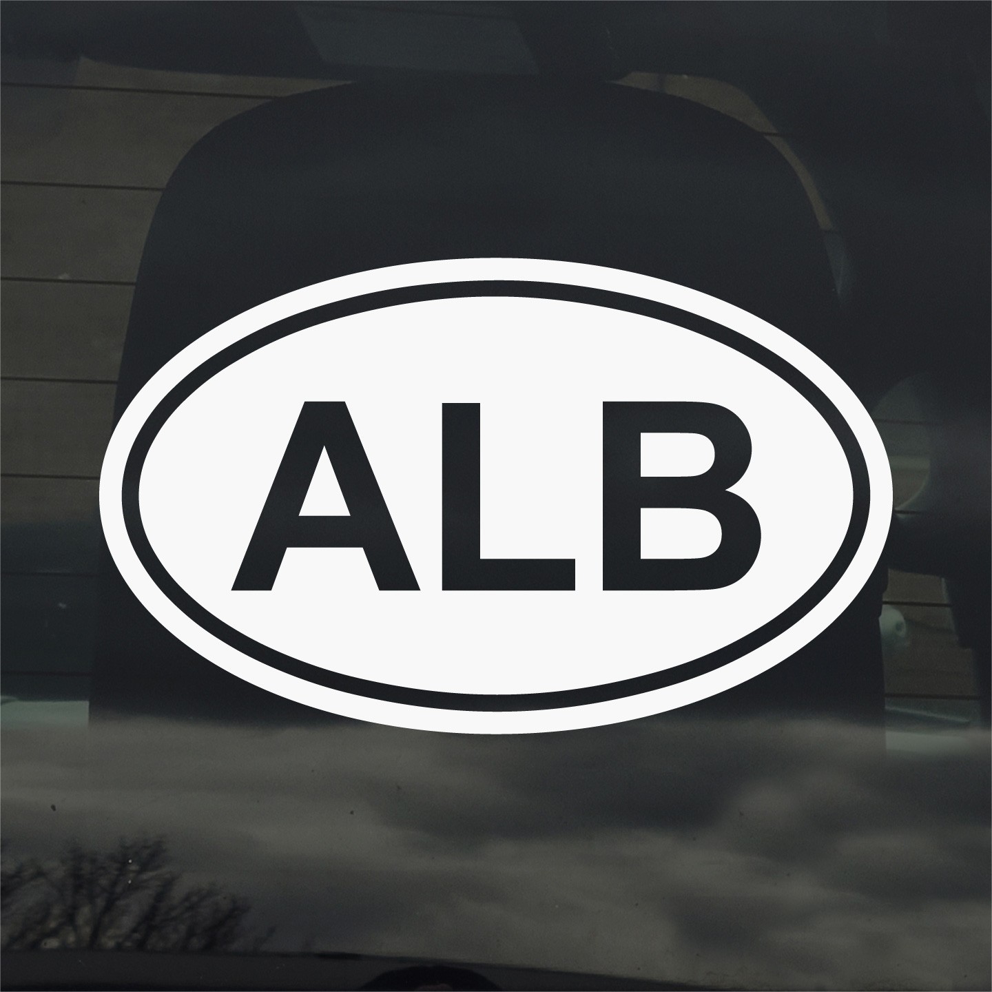 Albania ALB Oval Country Code Vinyl Decal Sticker for Car Window Laptop & More