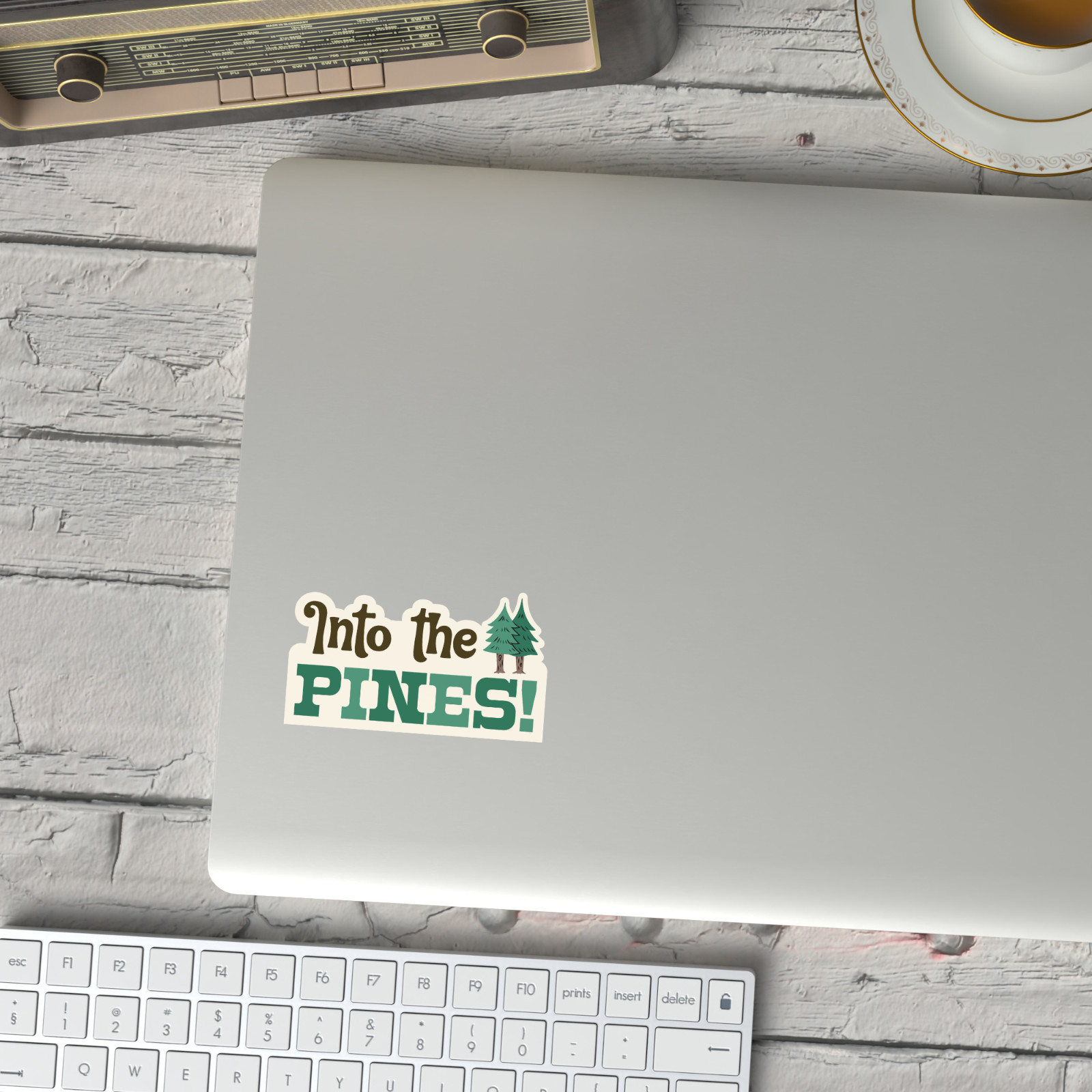 Into the Pines Sticker Camping Hiking Forest Nature Outdoor Decal