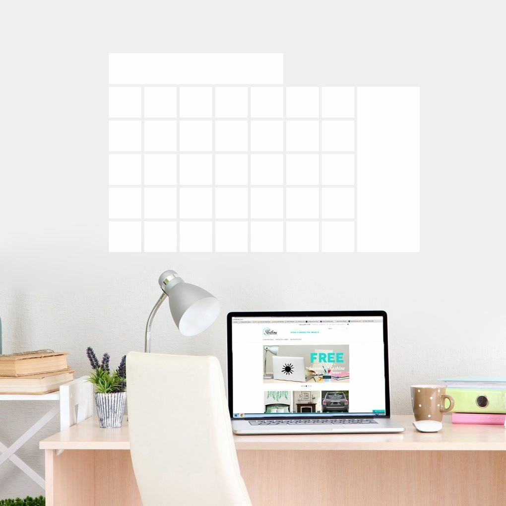 Dry Erase Calendar Wide Wall Decal – Calendar, Organizing, Kitchen, Office