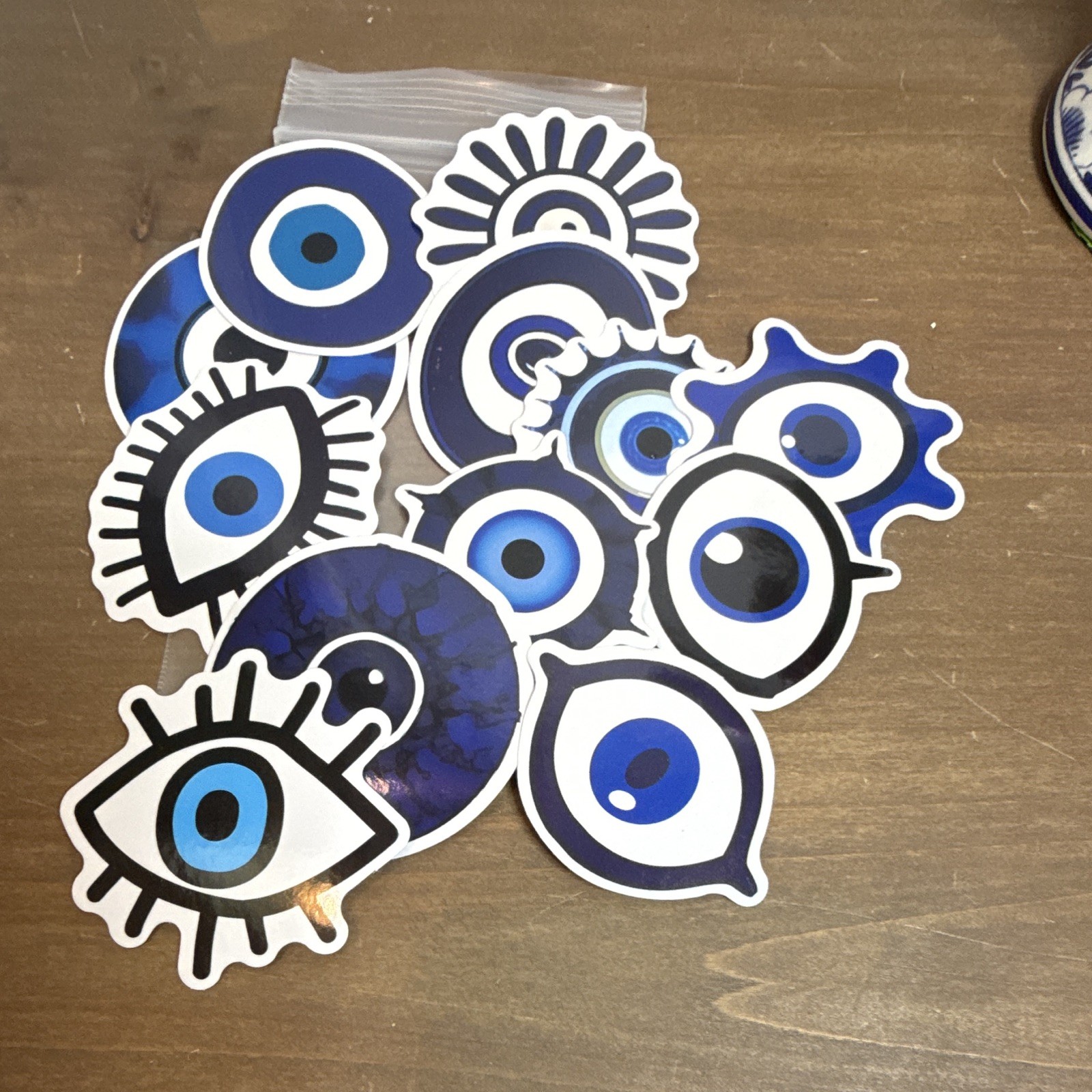 Assorted Lot of 12! Greek Greece Evil Eye Eye-Shaped Sticker Decal Set 🇬🇷