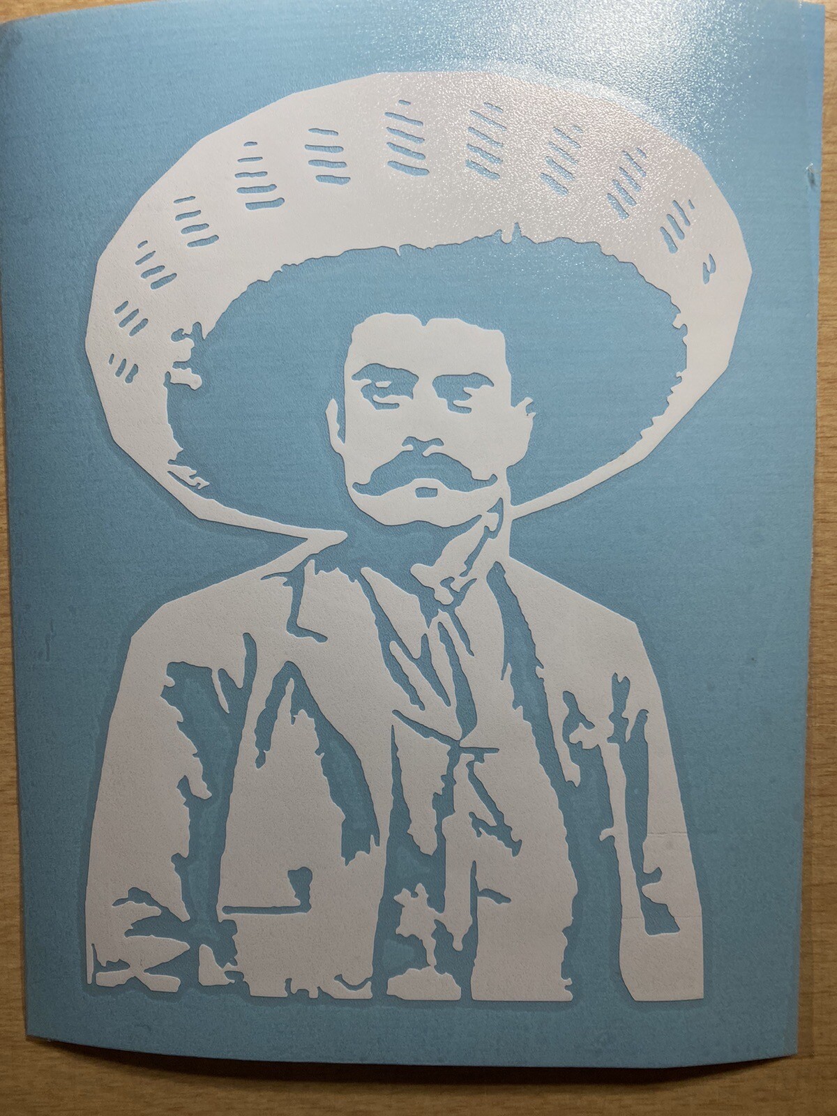 Emiliano Zapata , Sticker, Signs, Decal Vinyl, Laptop, wall , wood self adhesive