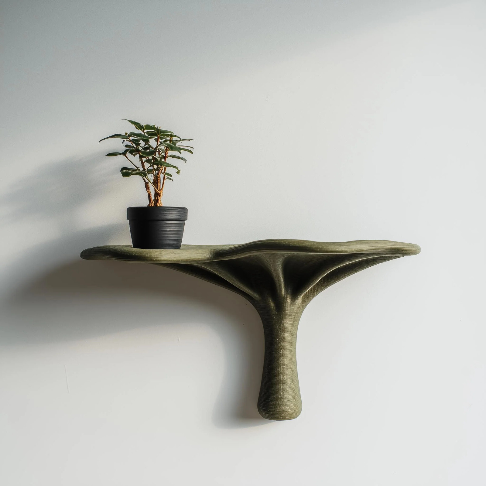 Organic Modern Wall Shelf Decor | 3D Printed Sculptural Nature Inspired Shelf |