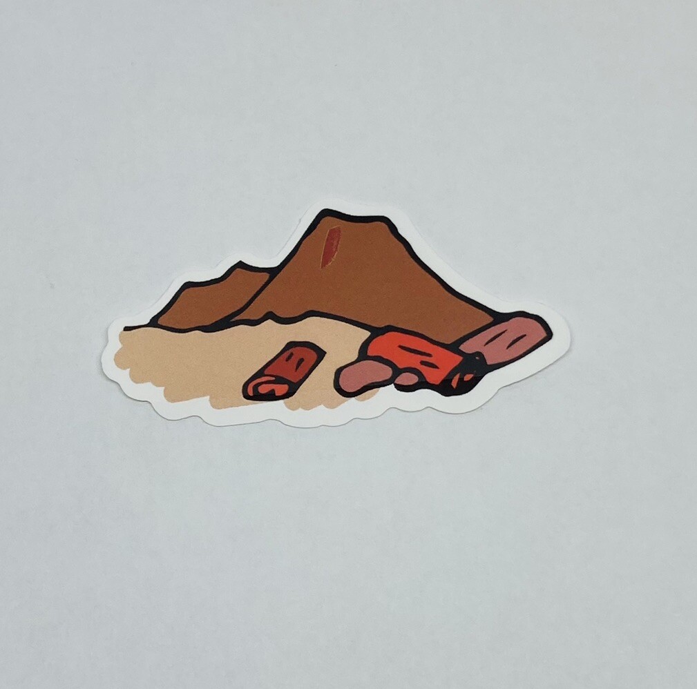 Cute Camping Sticker Wood Fire Nature Art Travel Decal Vinyl Souvenir Tc6