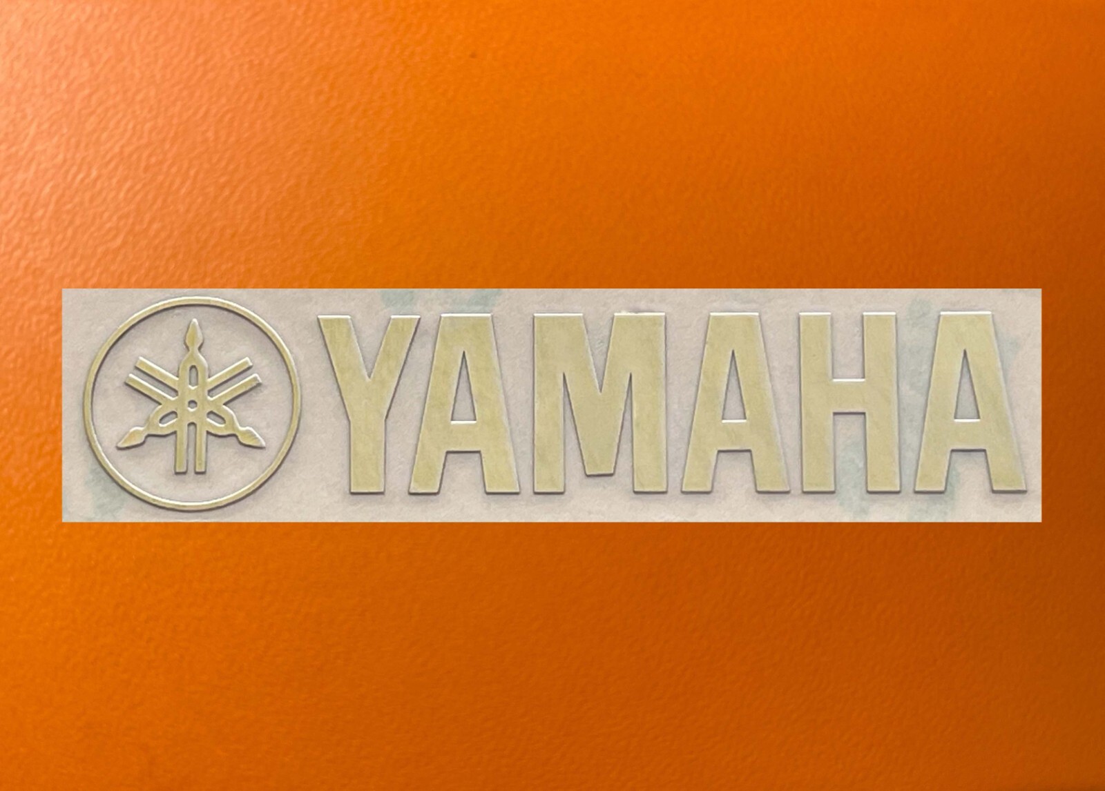 1 pcs YAMAHA Golden Color Mirror Sticker Logo Decal Badge 2" Wide
