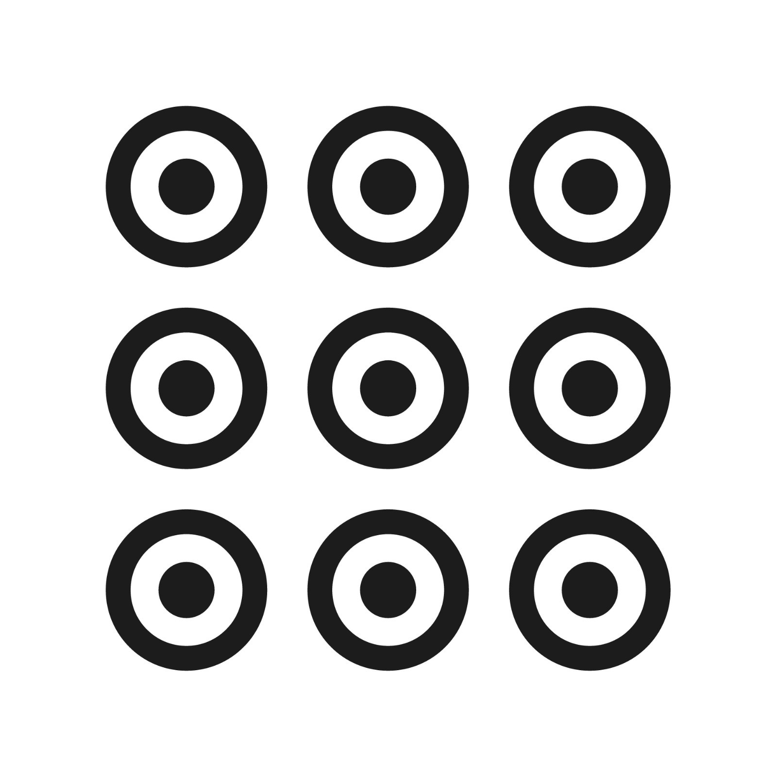 Set of 9 Bullseye Vinyl Decal Car Laptop Target Range Crosshair Sticker