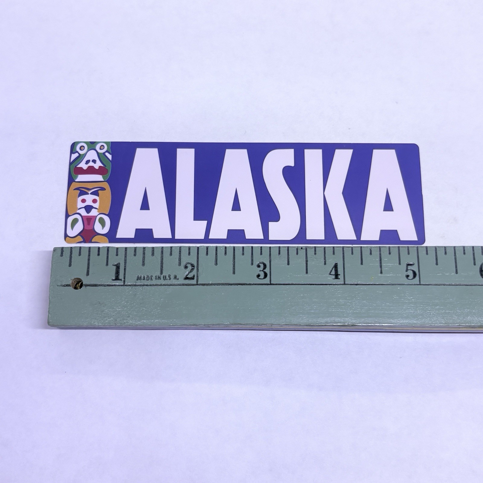 Alaska State Sticker Tribal Totem Art Decal Vinyl USA Travel Bookmark Journal P