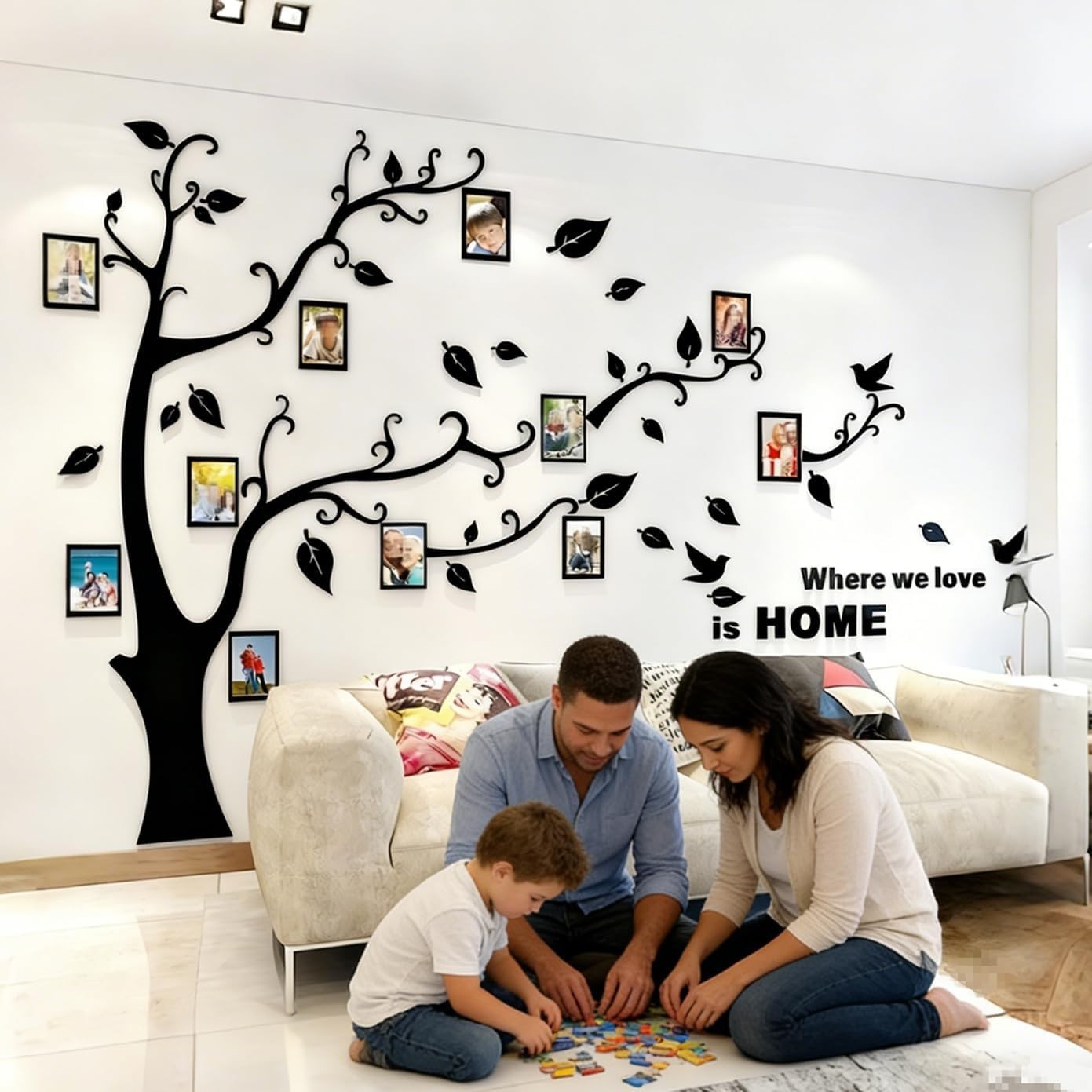 3D Tree Wall Stickers – DIY Photo Frame Tree Wall Decal Family Photo Frame St…