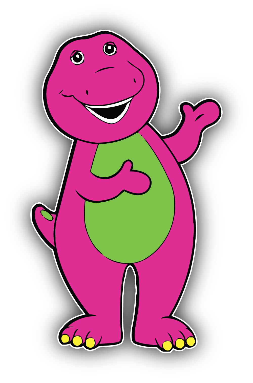 Barney Cartoon Sticker Bumper Decal – "SIZES"