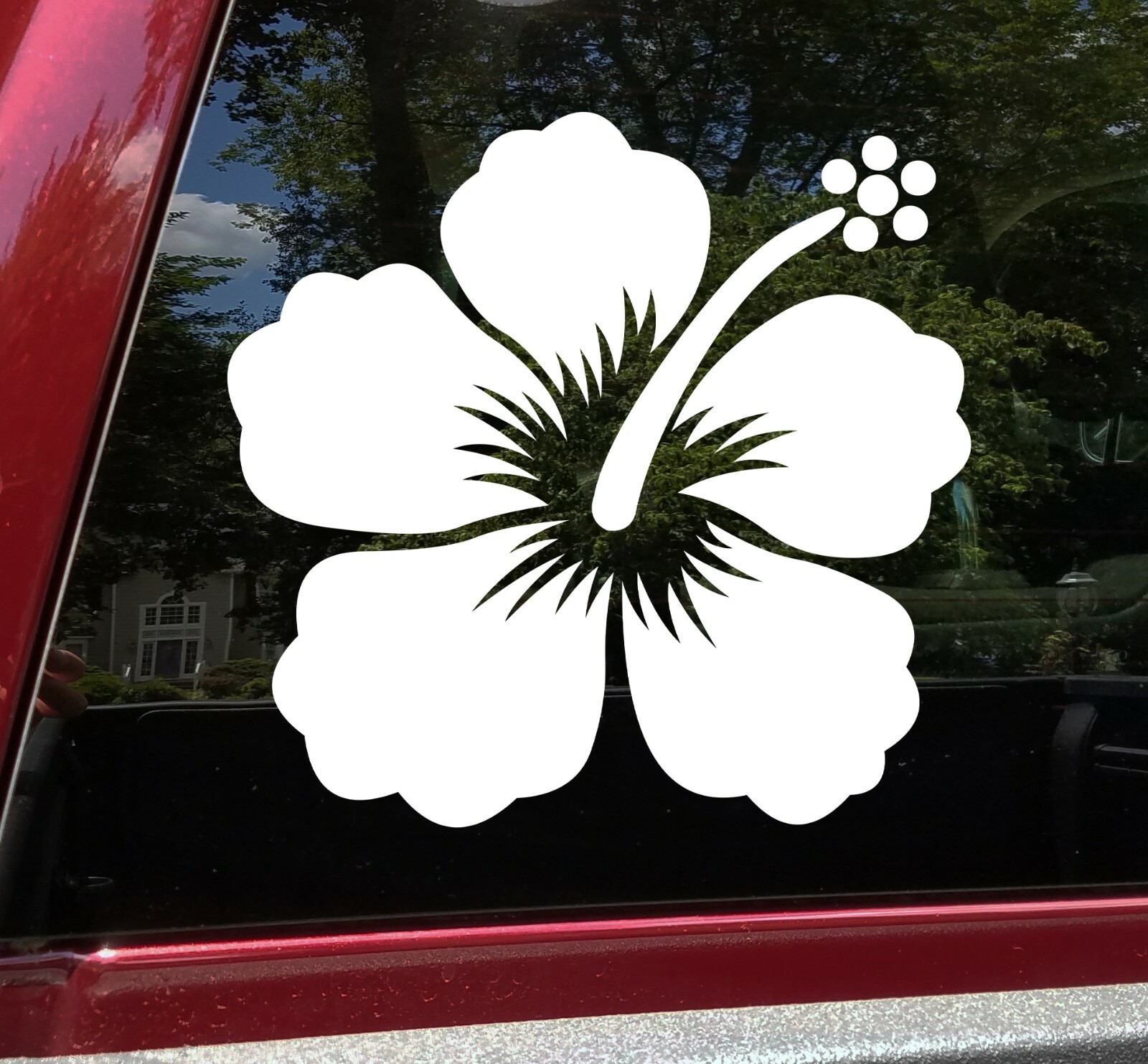 Hibiscus Flower Vinyl Decal V6 – Hawaiian Tropical Plant – Die Cut Sticker