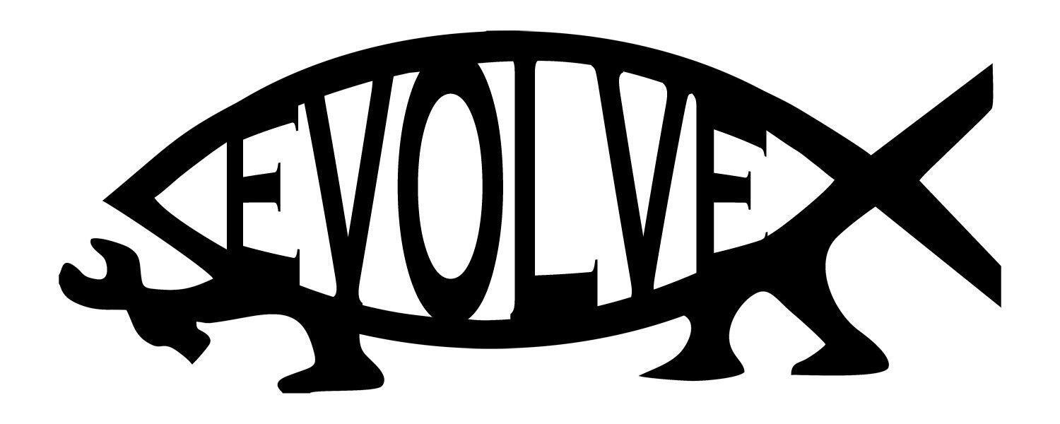Evolve Fish Sticker Decal fsm evolution science darwin