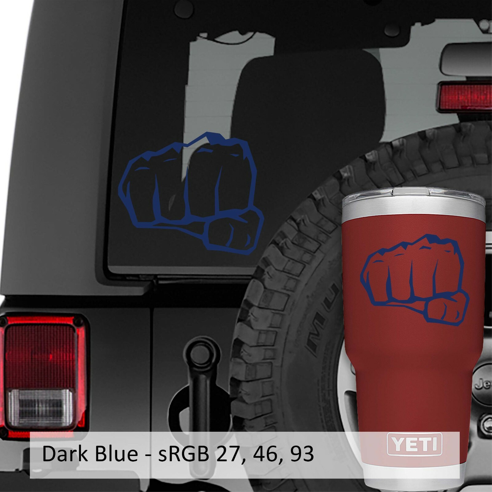 Punching Fist Vinyl Decal