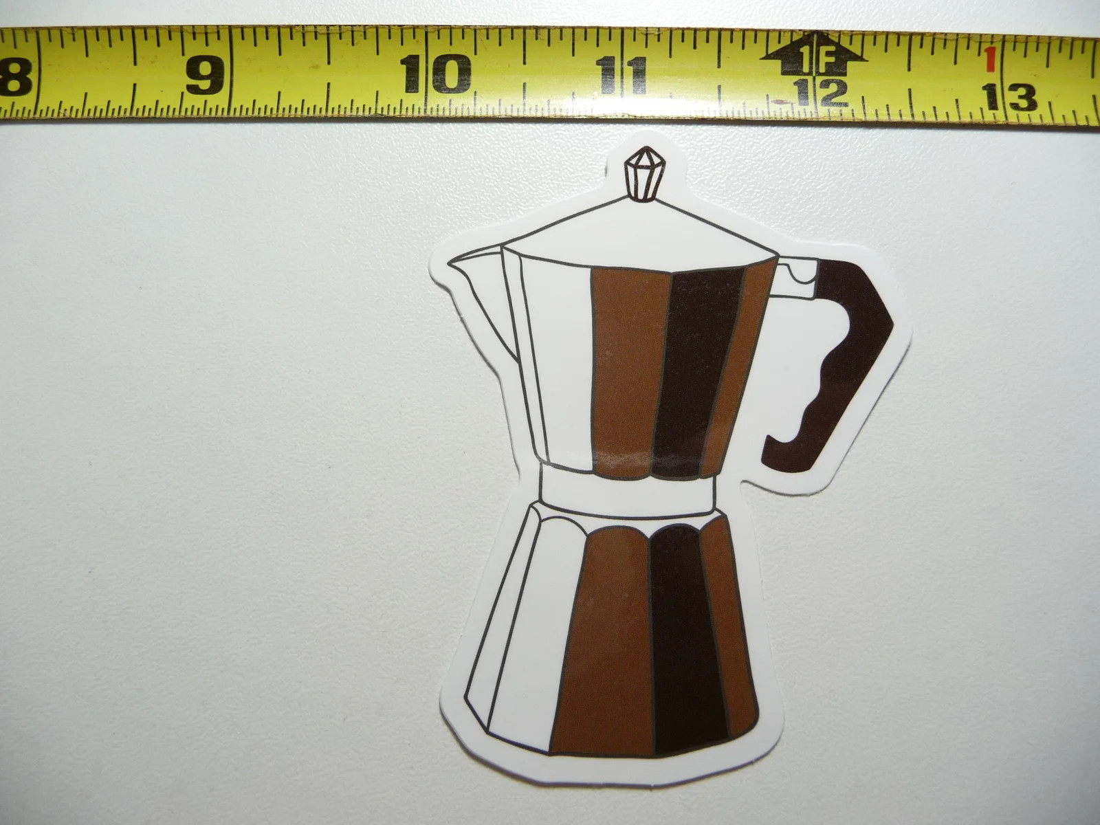 SIDE VIEW ITALIAN COFFEE MAKER SMALL STICKER DECAL BARISTA SHOP CAFFEINE CAFE