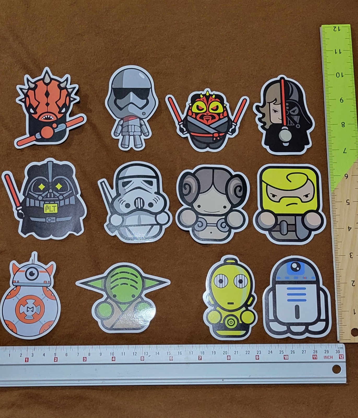 Star Wars LEGO Stickers Set Of 12 Individual As Seen