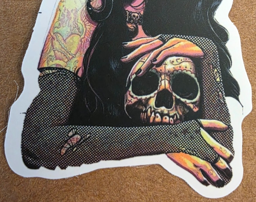 Halloween Sticker Girl Witch Vampire Skull Skeleton Gothic Emo Punk Anime Manga