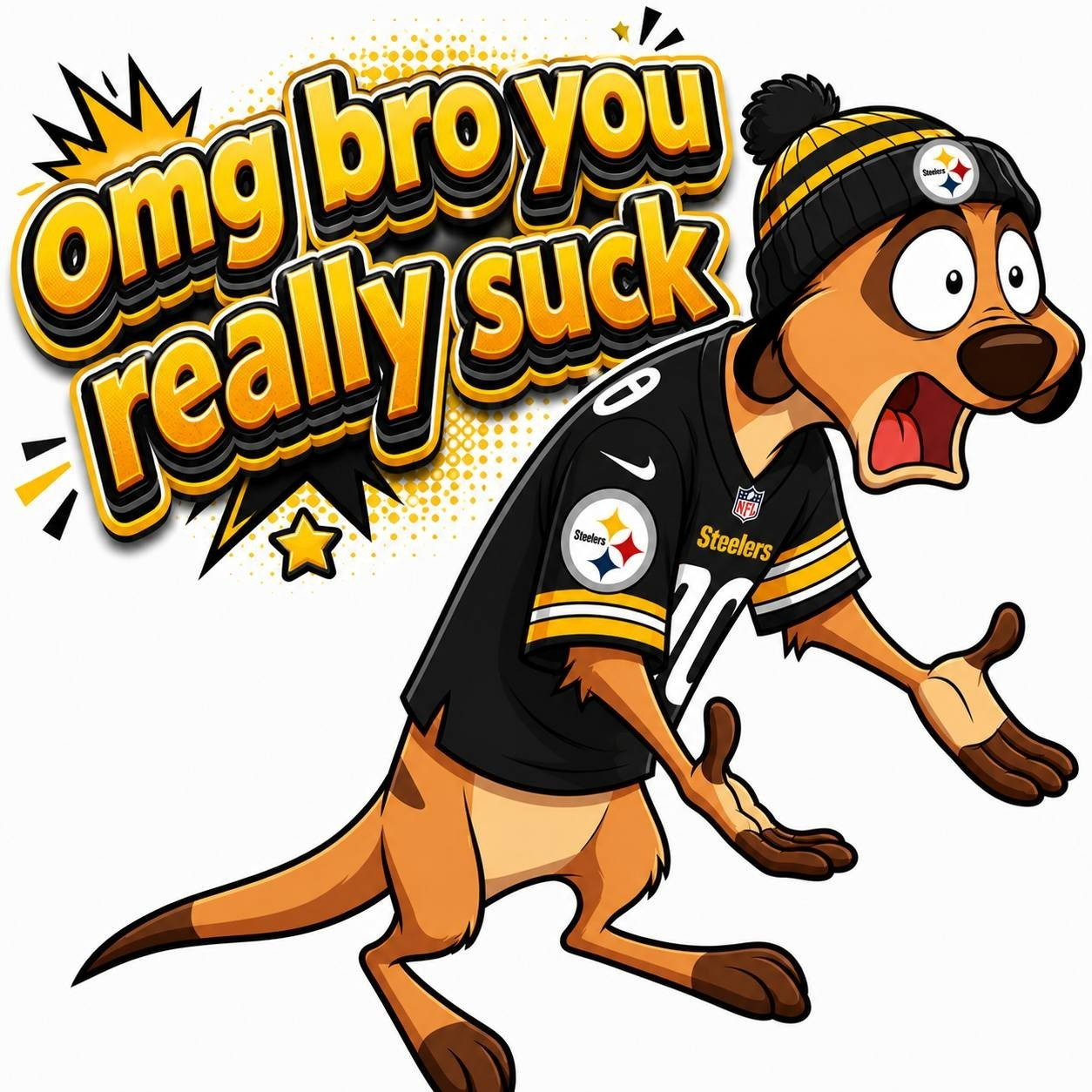 OMG Bro you really Suck Steelers Fan St Laptop Wall Mirror Cup Tumblr Locker Bin