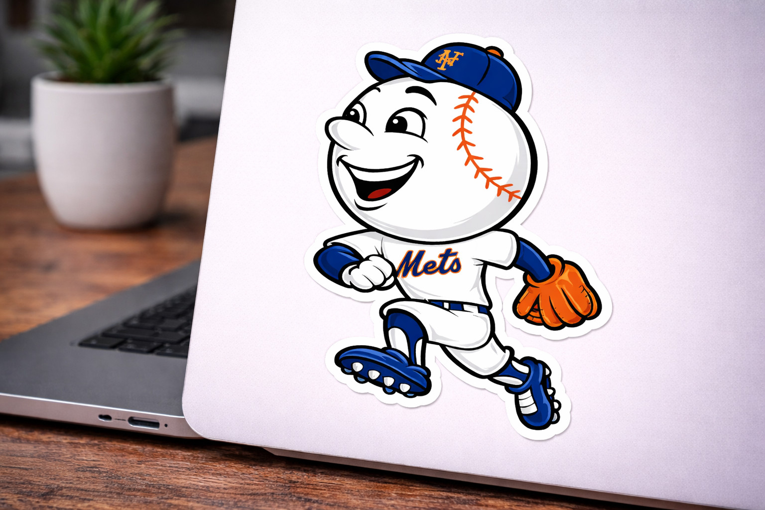 Weather Resistant Vinyl Sticker/Decal – New York Blue & Orange Baseball 13