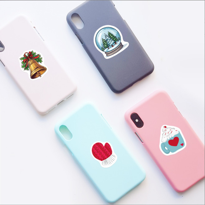 50 Pcs Stickers Xmas Santa Claus Holiday Kids DIY Laptop Phone Luggage Car Vinyl