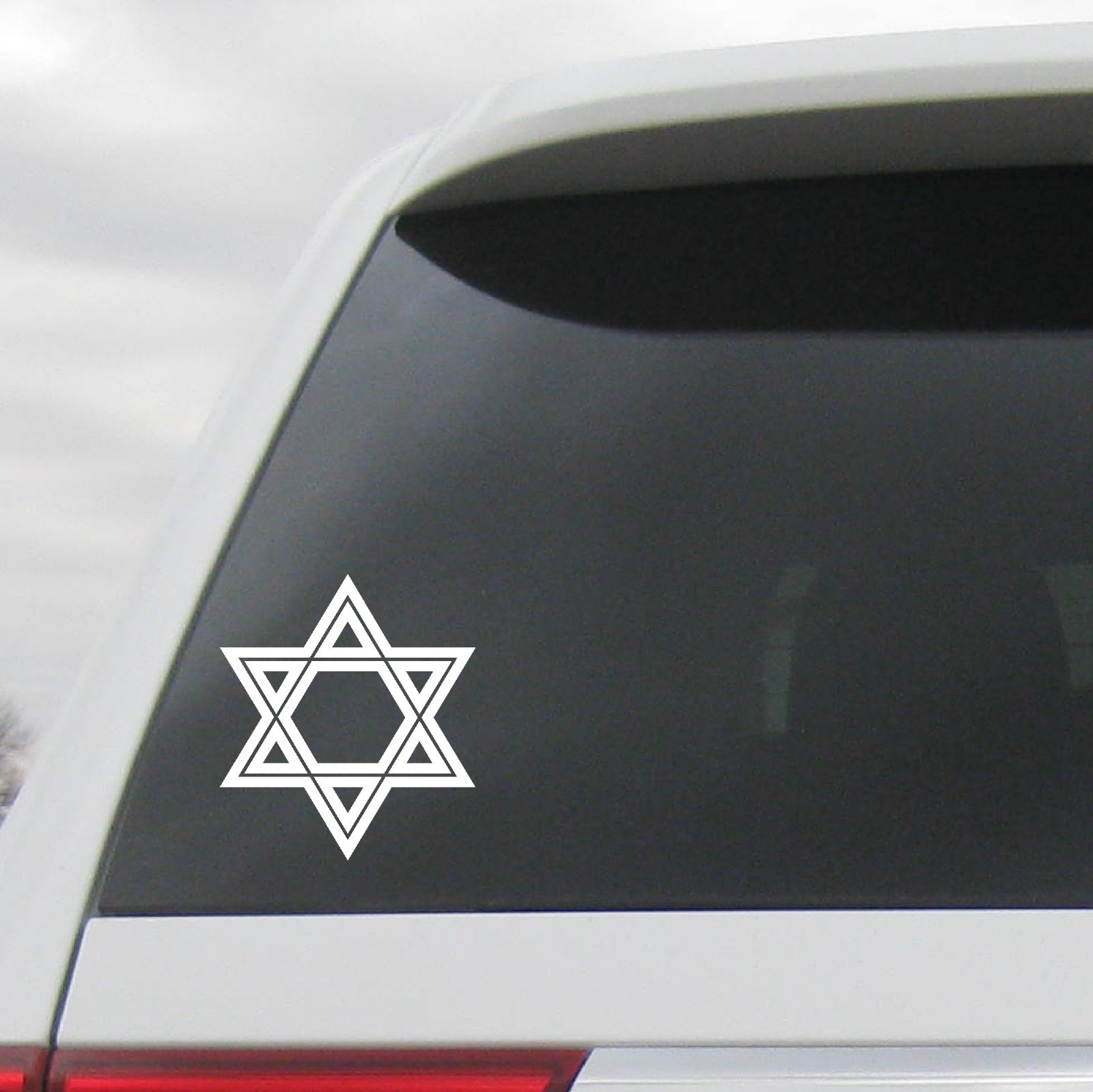 STAR OF DAVID DECAL HEXAGRAM JEWISH SYMBOL ZIONIST ISRAEL, 1 SET OF 2