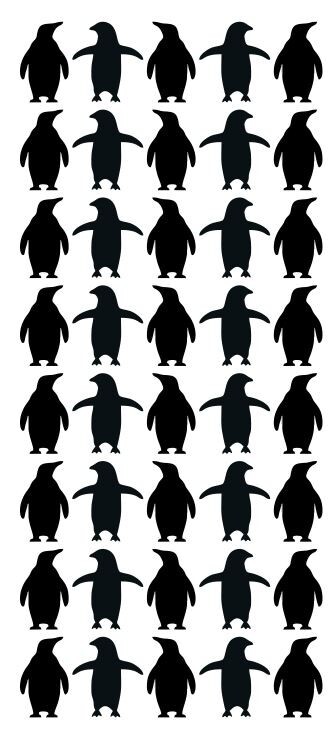 Black Penguin Stickers Sticker 1" DC19-070