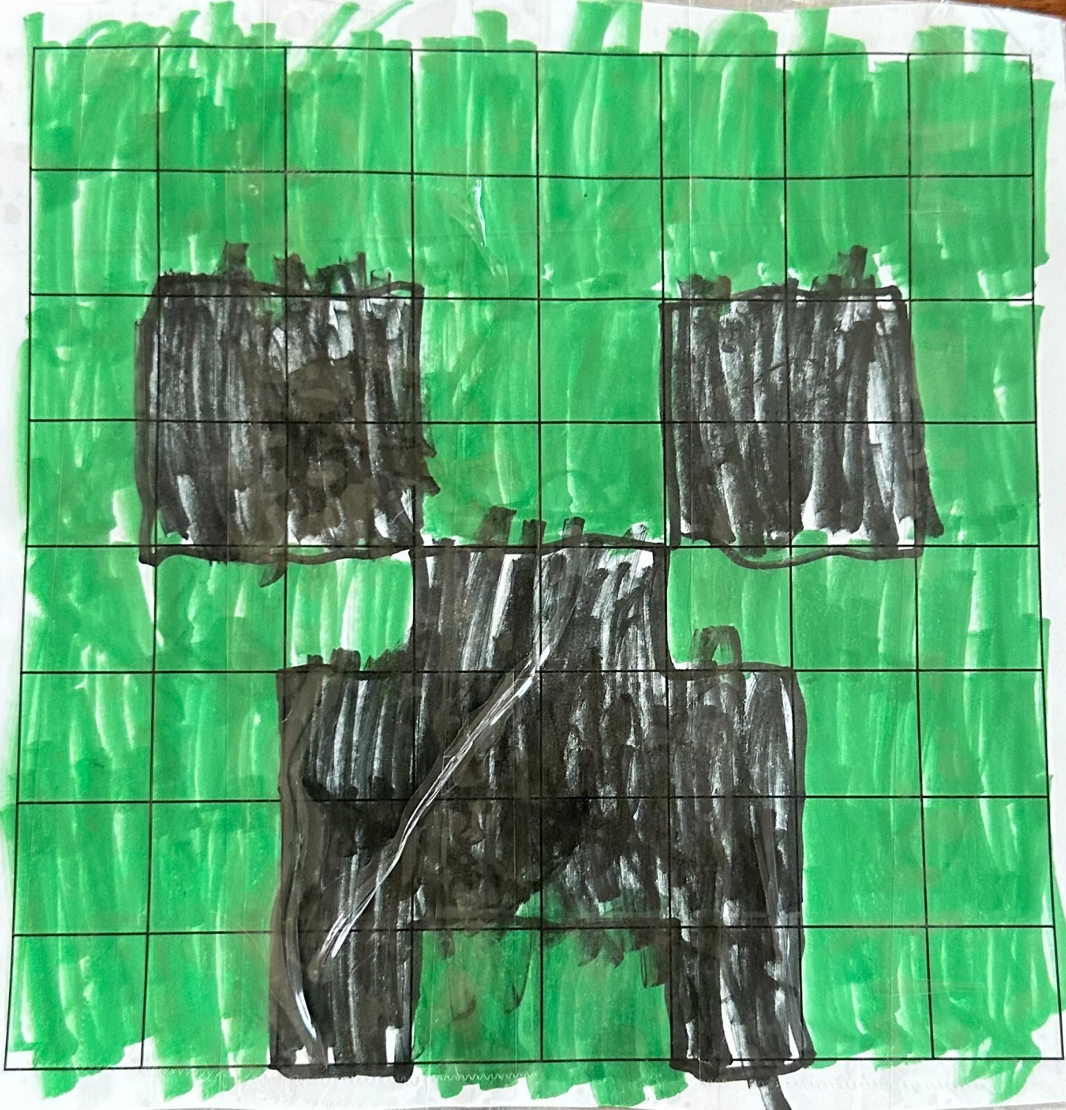 Creeper Homemade Giant Sticker 9"x9"