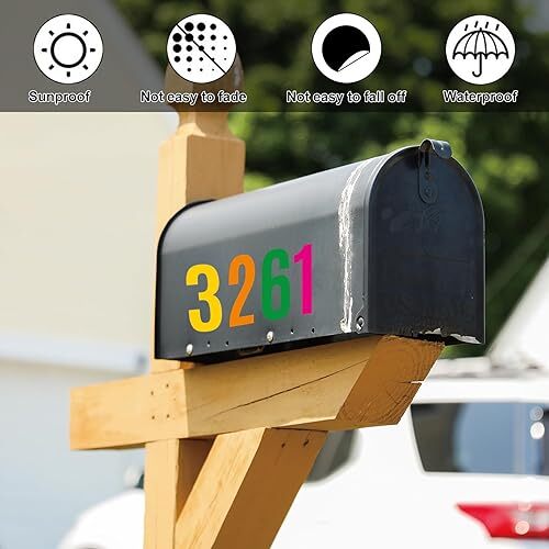 10 Sheets 100 Pcs Vinyl House Numbers for Mailbox, 4 inch Self-Adhesive Blue
