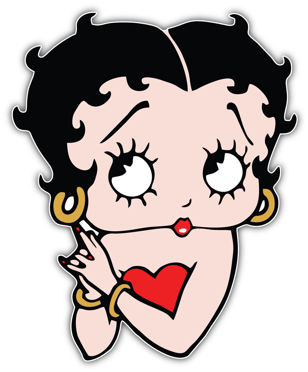 Betty Boop Cartoon Face Sticker Bumper Decal – "SIZES"