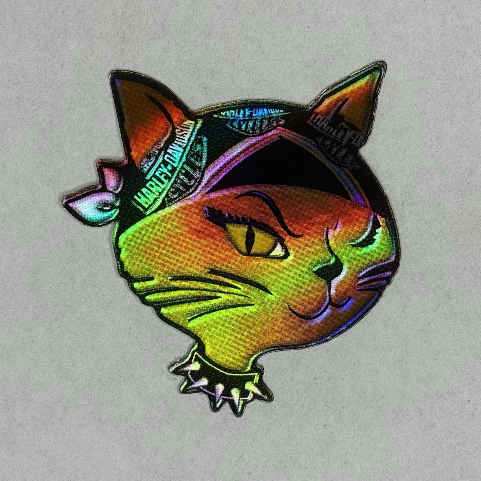 Vintage Winking Cat Vending Stickers 2001 Prism Foil Y2K