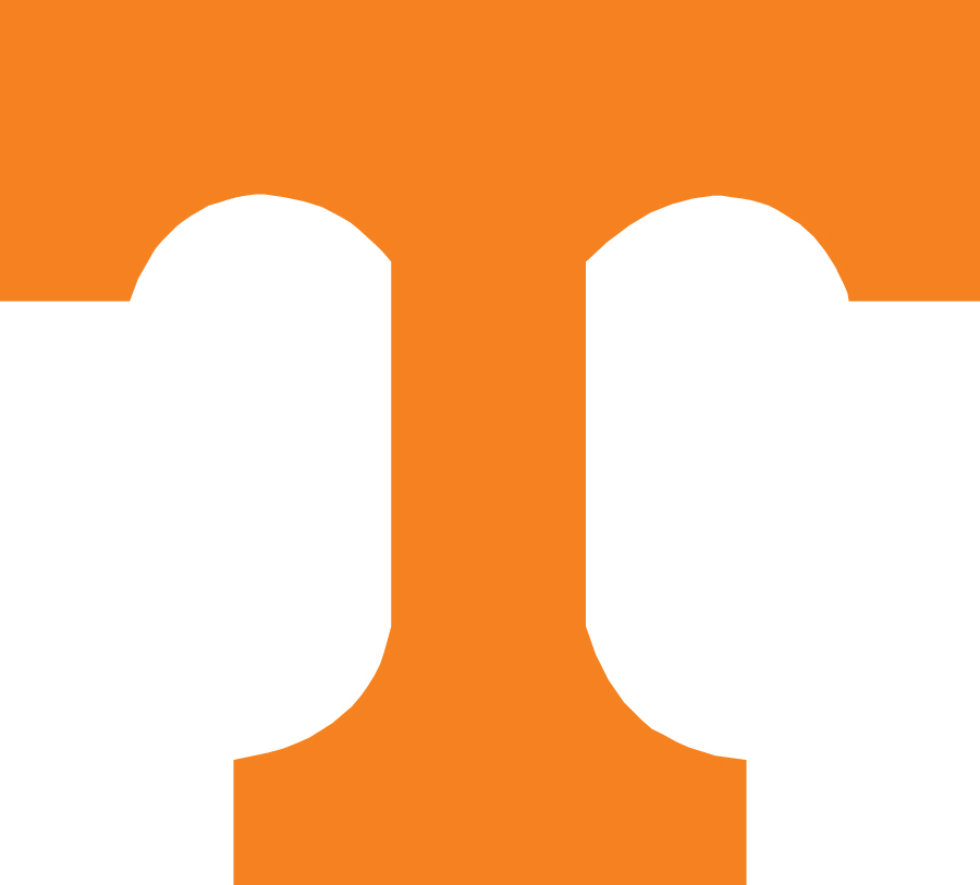 University of Tennessee Power T White or Orange Vinyl Decals Choose your size