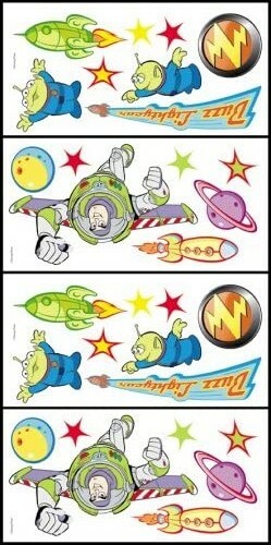 Toy Story Buzz Lightyear Self Stick Wall Decals 4 Sheets Room Decor Disney Home