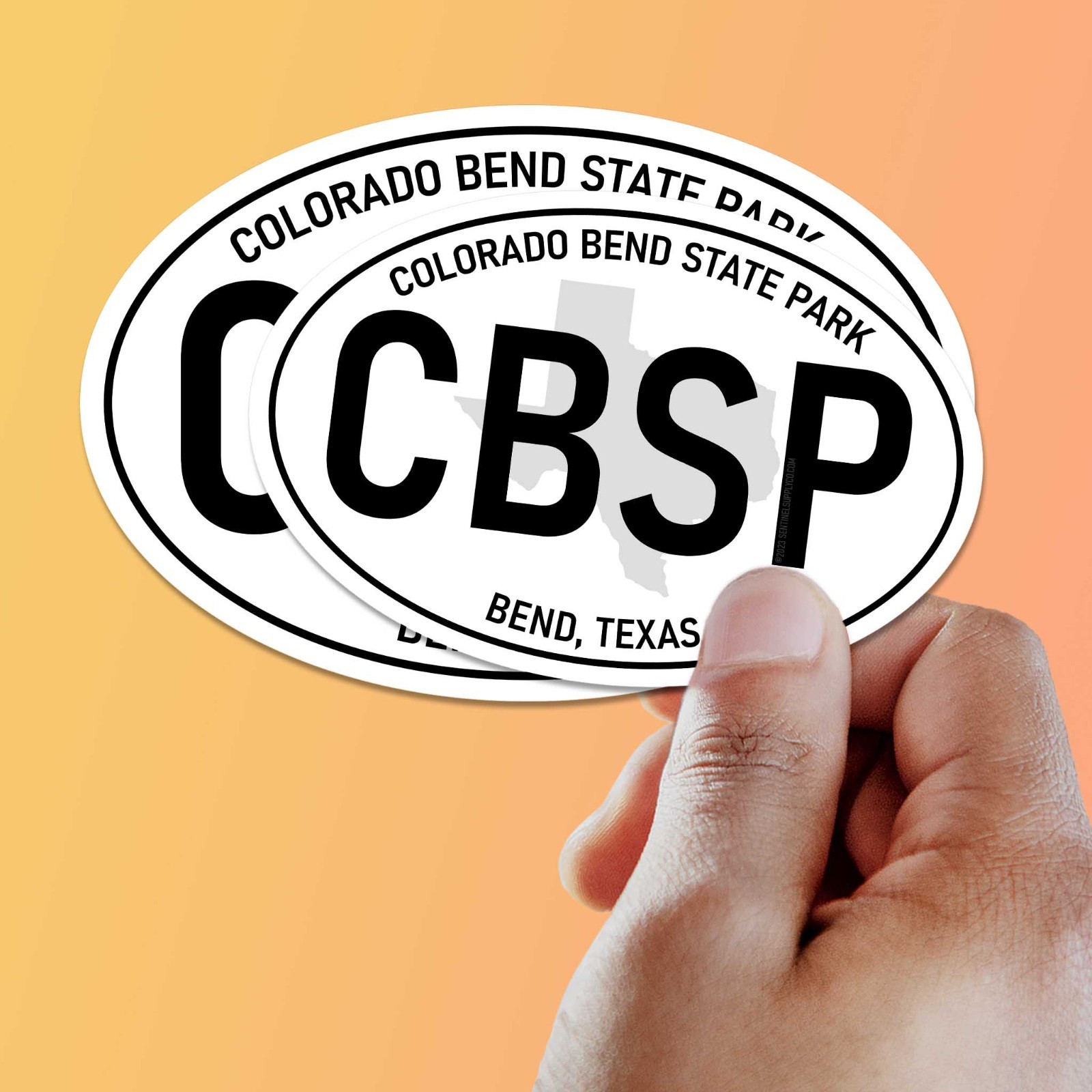 Colorado Bend State Park Texas White Oval Sticker