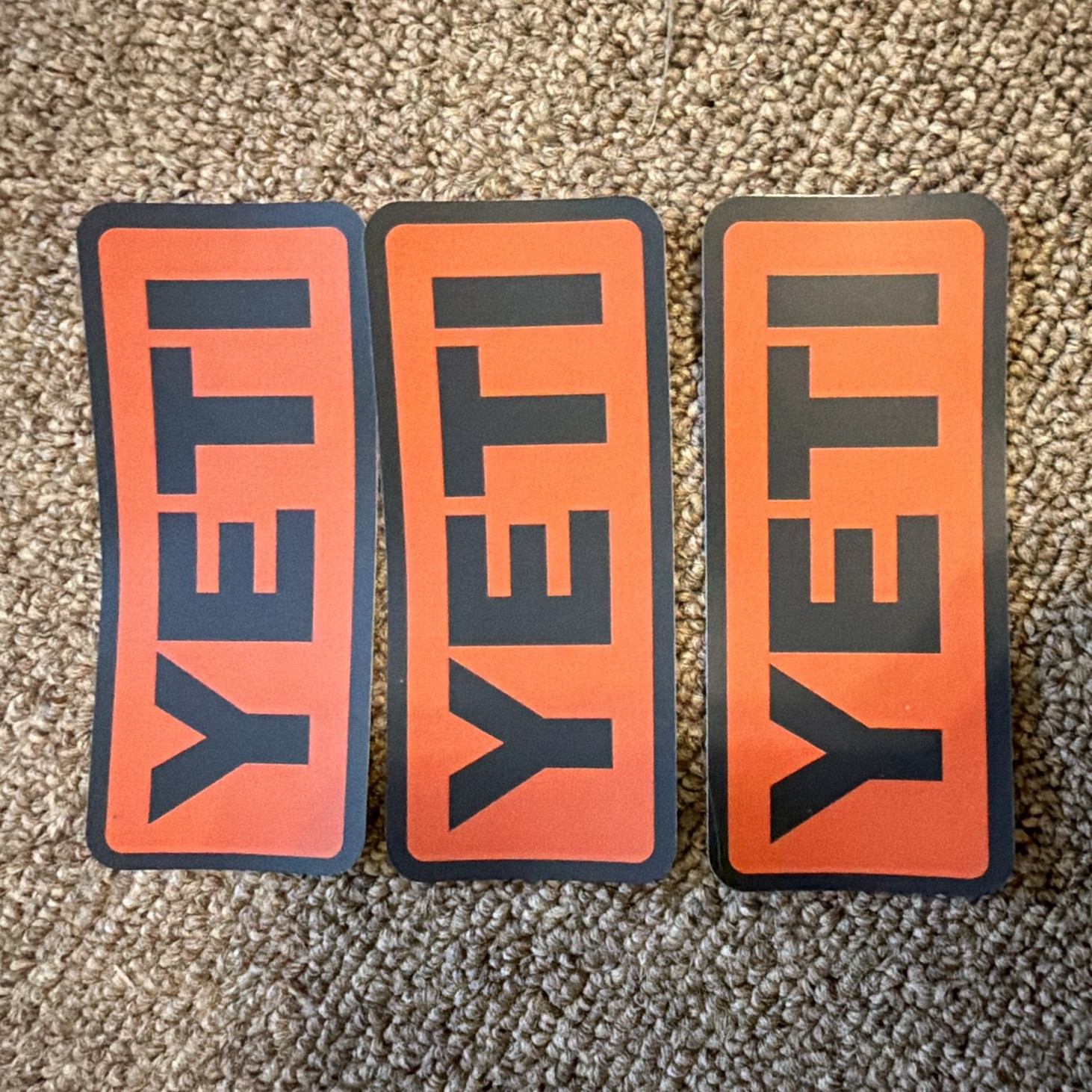 YETI logo Chicago bears 3 sticker decal orange black adults