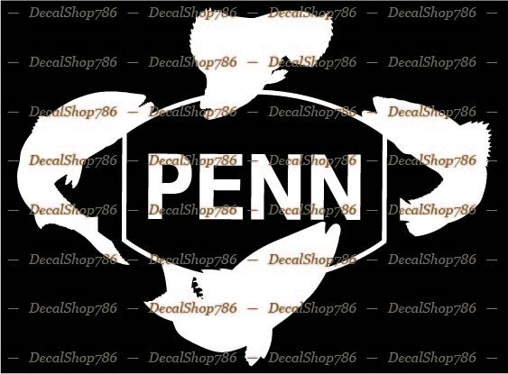 PENN Fishing Reels VI – Cars/SUV's/Trucks Vinyl Die-Cut Peel N' Stick Decals