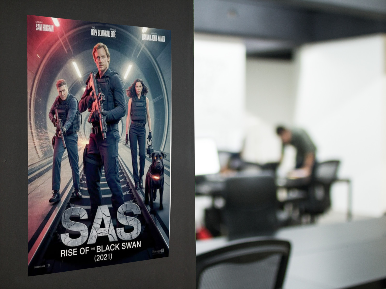 SAS Rise of the Black Swan Movie Wall Vinyl Decal Poster (Removable Adhesive)