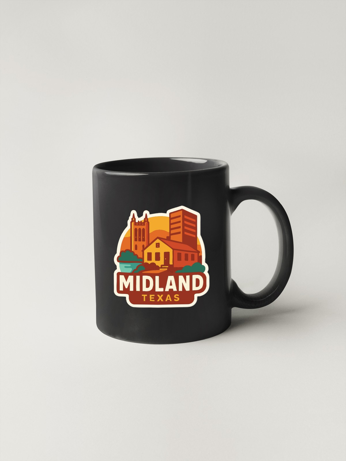 Midland Texas Sticker Decal Vinyl Die-Cut City Skyline Landmark Design