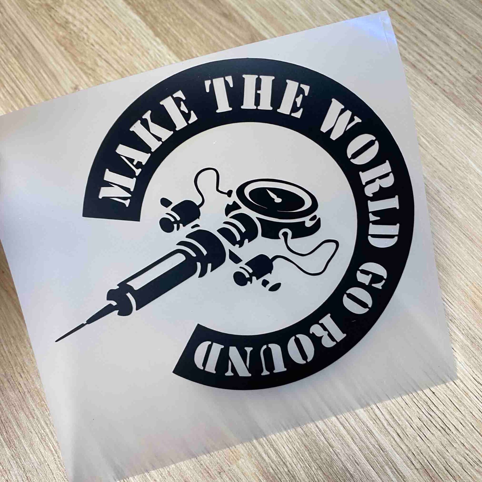 VAULT-TEC logo Fallout inspired Die cut fuel cap cover decals Car accessories