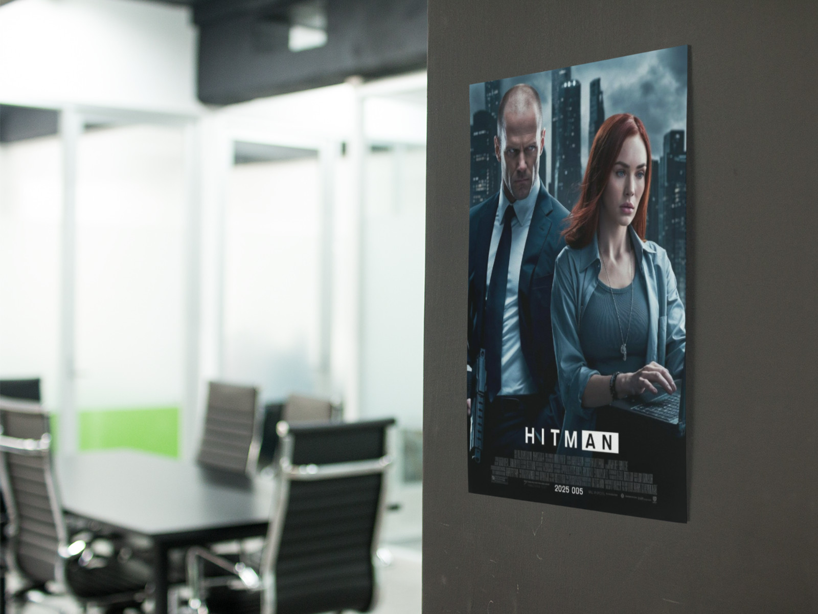 HITMAN Movie Wall Vinyl Decal Poster CANVAS Print (Removable Adhesive)