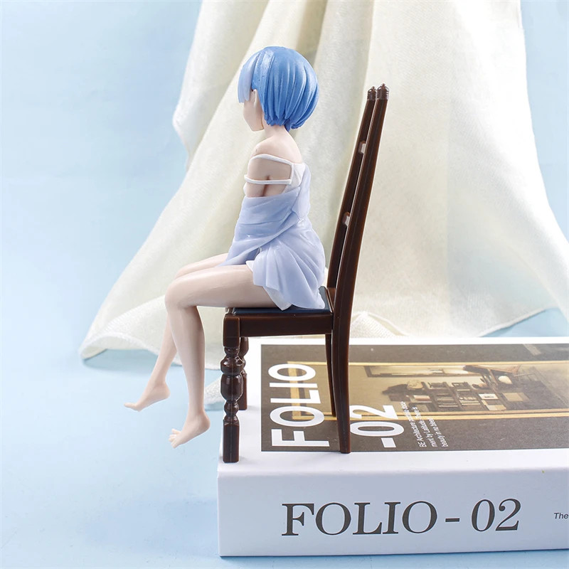 17cm Anime Re: Life In A Different World From Zero Rem Sit On Chairs Action Figu