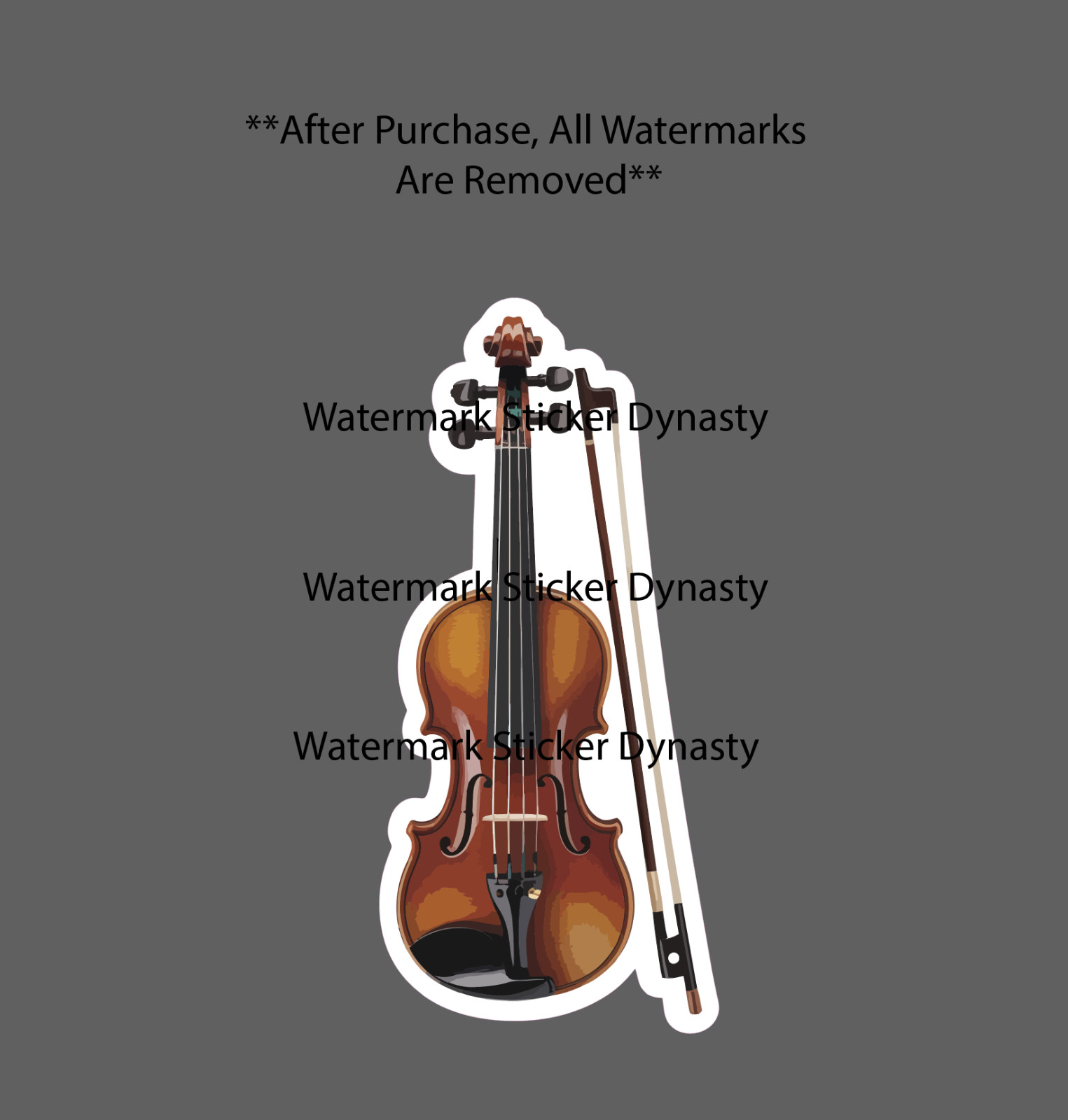 Violin Sticker Waterproof Decal Music Band Instrument Orchestra Gift NEW